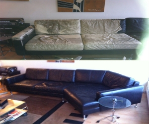 Leather sectional colro change